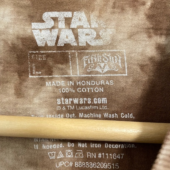 Authentic Star Wars Cotton T Shirt Sz L Chewbacca - Picture 4 of 6